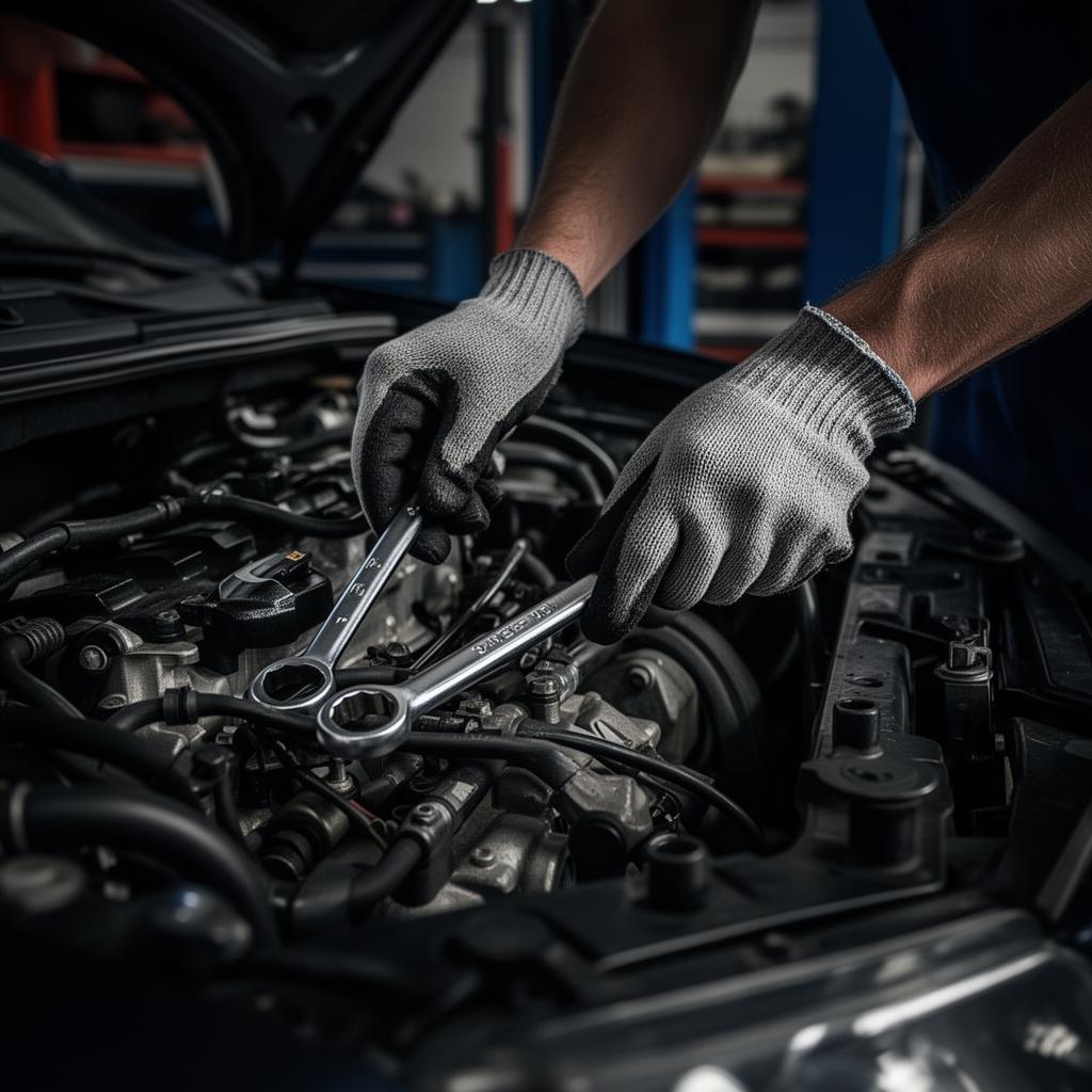 Engine repair work